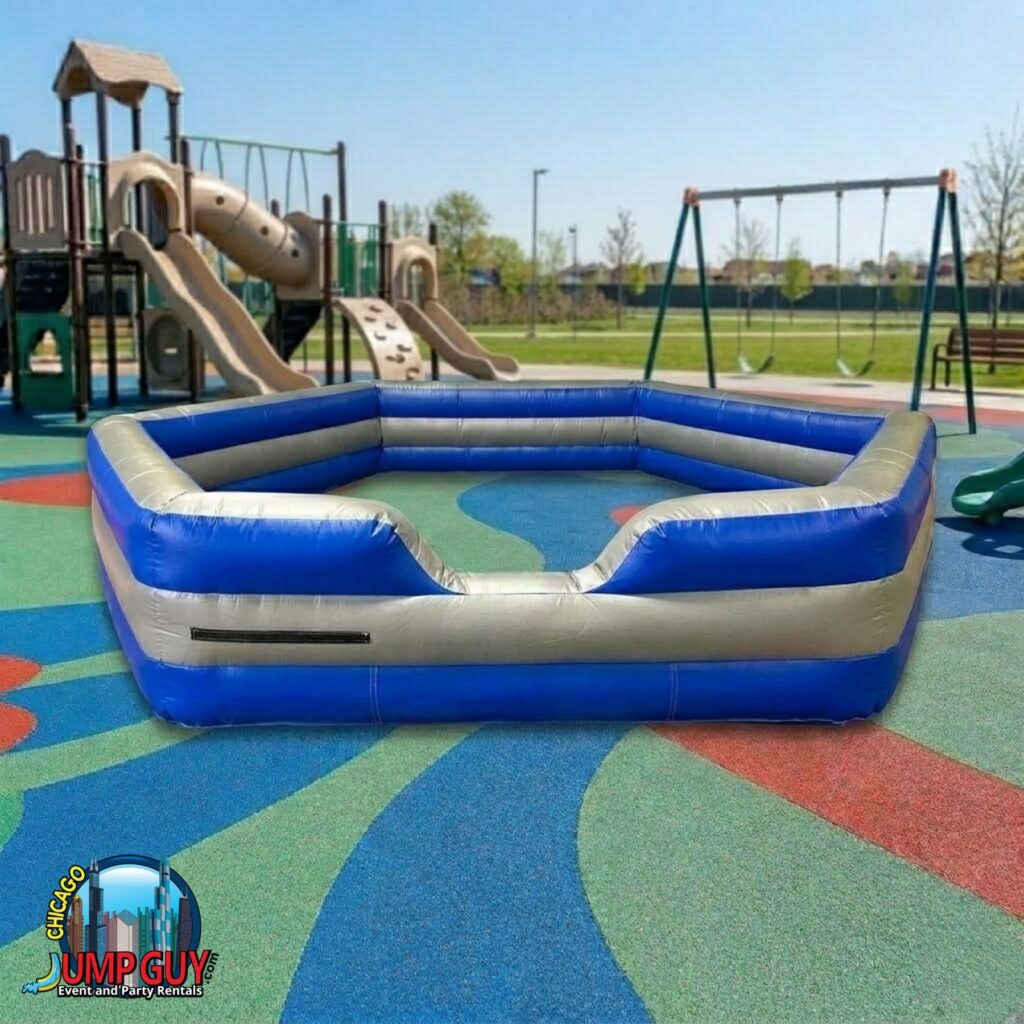 GaGa Ball Pit inflatable game rental for Naperville IL elementary school carnivals and District 203 field days