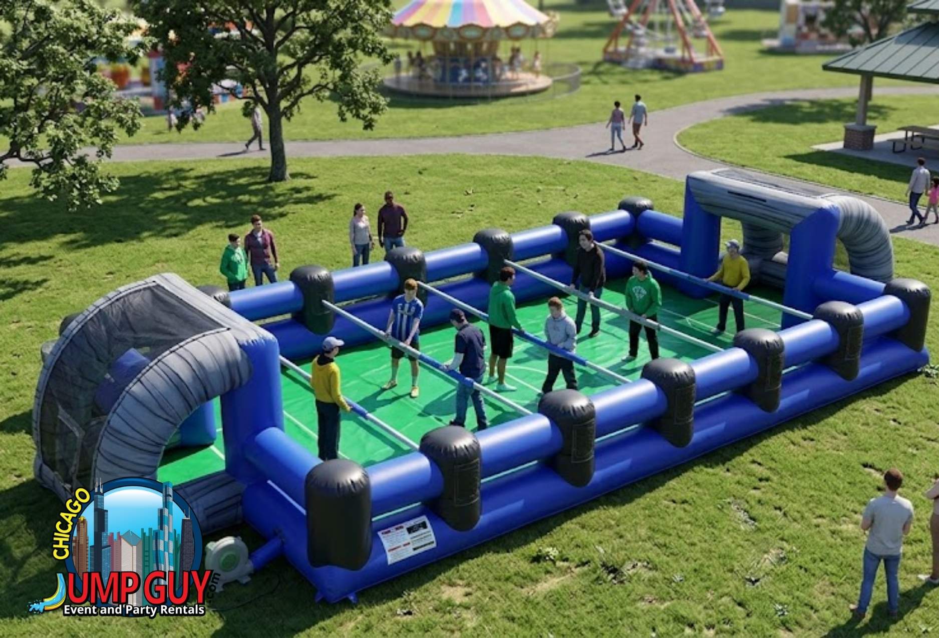 Giant Connect 4 and Carnival Case Game Package with 10-plus stations for Naperville IL school carnivals