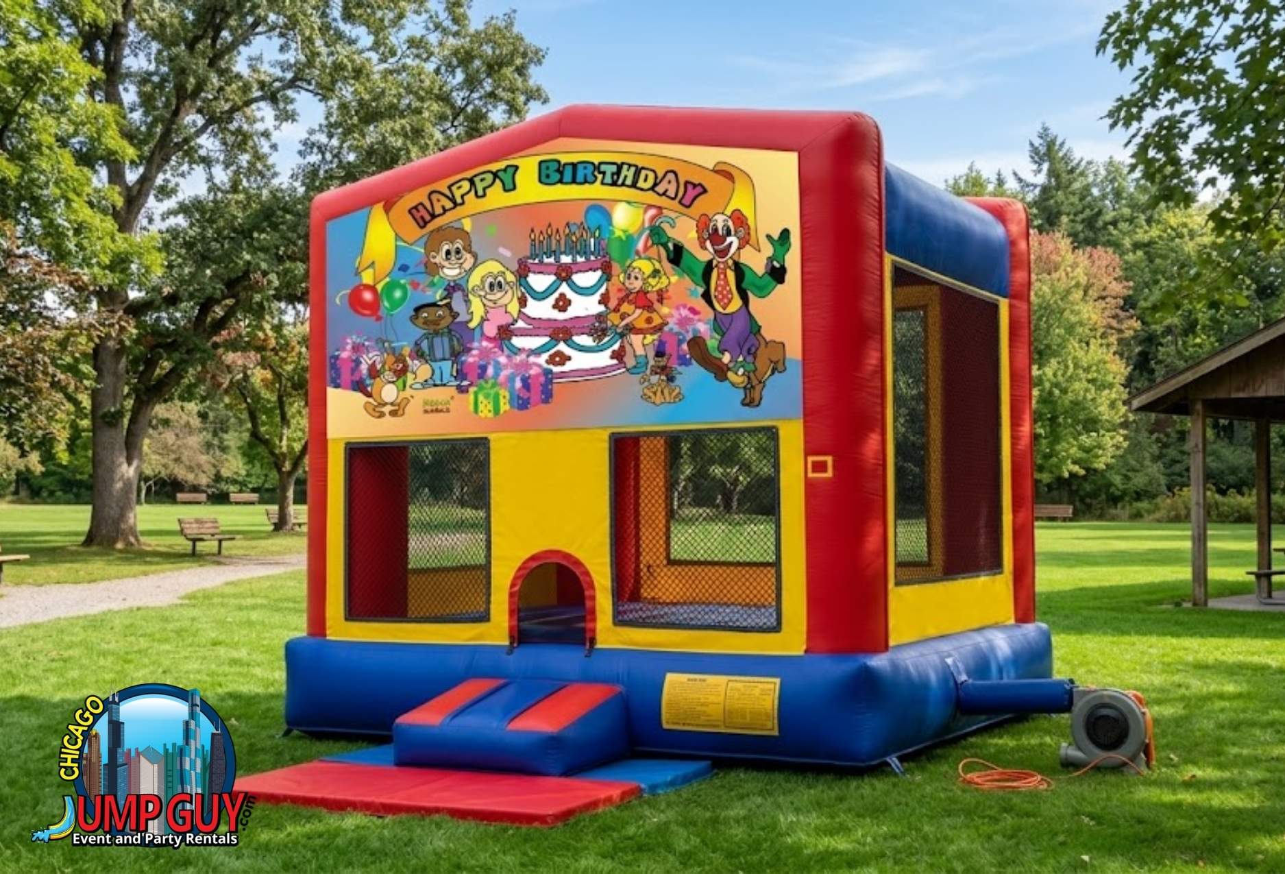 Standard inflatable bounce houses for Naperville IL birthday parties in 60540 and 60563 ZIP codes